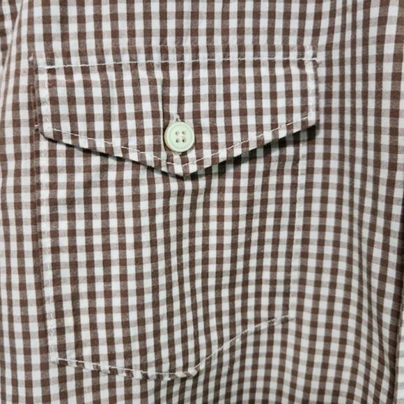 Mens L Gingham Short Sleeve - Picture 3 of 5